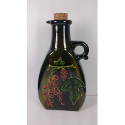 Butelka amfora 250ml ręcznie malowana „CZERWONA PORZECZKA”